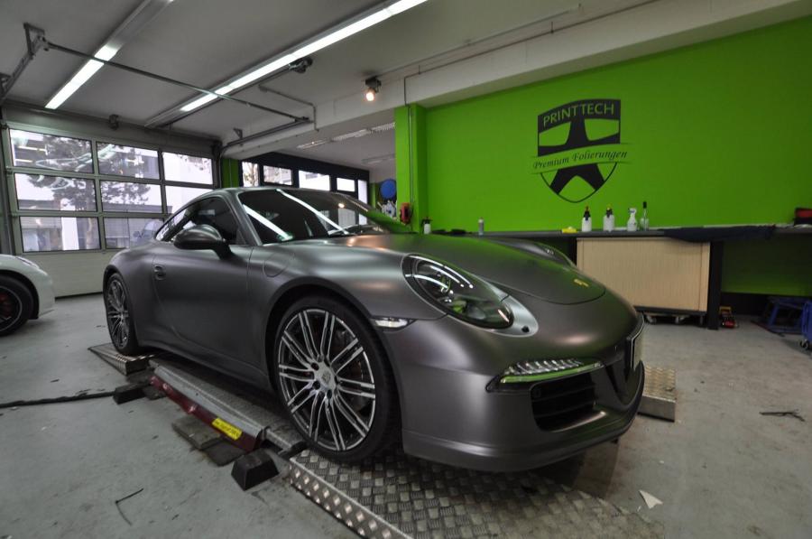 Porsche 911 GTS Satin Metallic Grey by Print Tech '2016